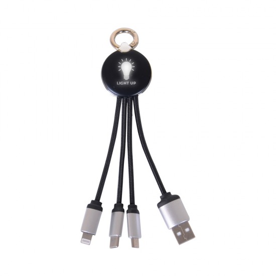 Led işıqlı 3 çıxışlı kabel 