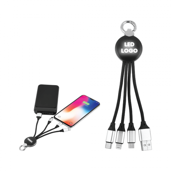 Led işıqlı 3 çıxışlı kabel 