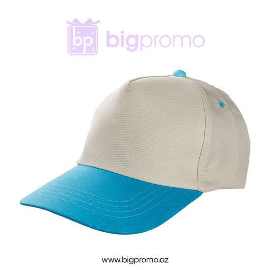 Şapka bej parça polyester 5 panel KOD175