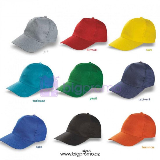 Rəngli Kepka Polyester 5 panel KOD951